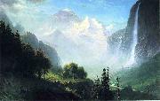 Albert Bierstadt Staubbach Falls, Near Lauterbrunnen, Switzerland Sweden oil painting artist